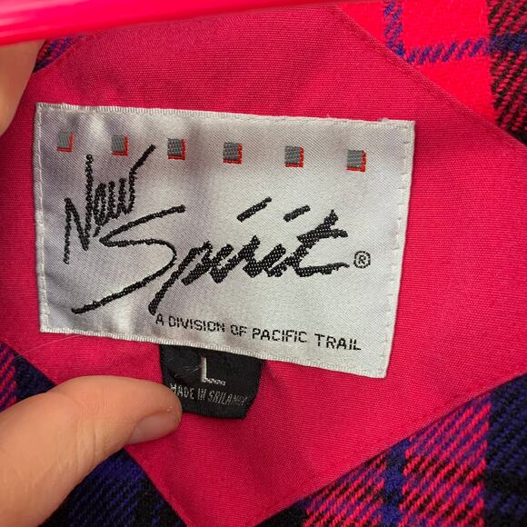 New Spirit Vintage Hot Pink Women's Rain Hooded Zip Up Overcoat Size Large - Picture 4 of 6